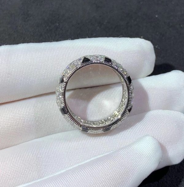 Cartier Ring Custom Natural Agate Diamonds 18K White Gold (2)