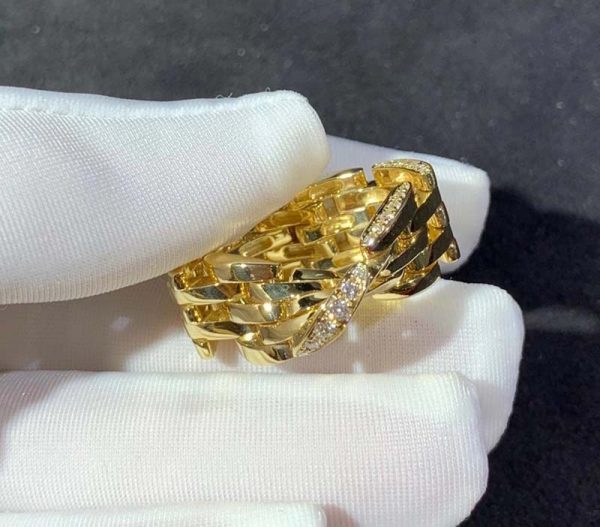 Cartier Ring Natural Diamond 18K Gold Custom (2)