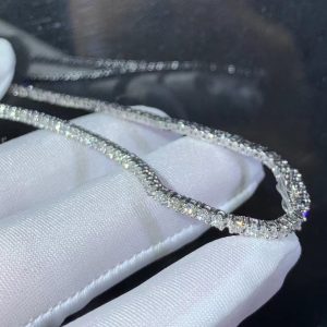 Cartier Tennis Necklace Custom Natural Diamond 18K White Gold (2)