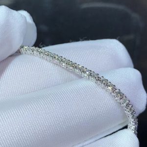 Cartier Tennis Necklace Custom Natural Diamond 18K White Gold (2)