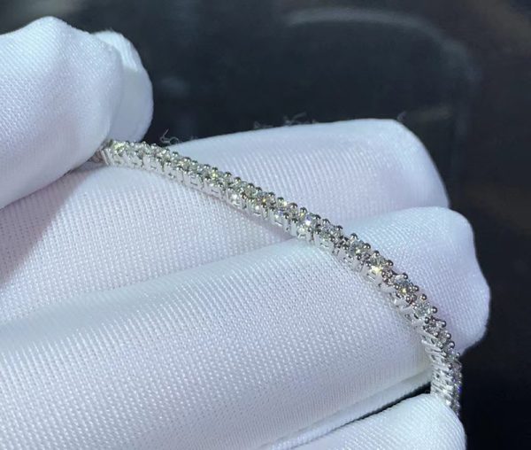 Cartier Tennis Necklace Custom Natural Diamond 18K White Gold (2)