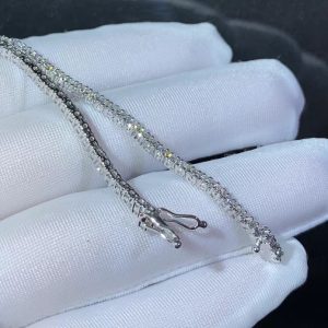 Cartier Tennis Necklace Custom Natural Diamond 18K White Gold (2)