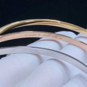 Cartier Trinity Bracelet Womens Custom Natural Diamond 18K Gold (2)