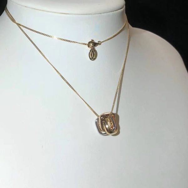 Cartier Trinity Necklace Womens Custom 18K Gold (2)