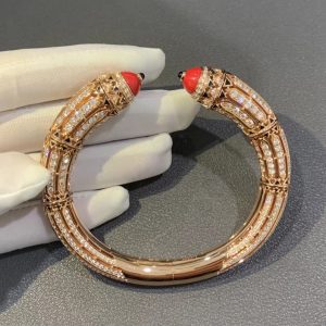 Cartier Women Bracelet Custom Natural Diamond 18K Rose Gold (2)