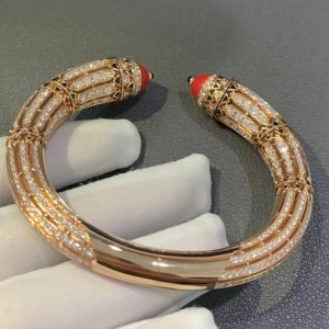 Cartier Women Bracelet Custom Natural Diamond 18K Rose Gold (2)