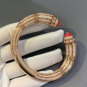 Cartier Women Bracelet Custom Natural Diamond 18K Rose Gold (2)