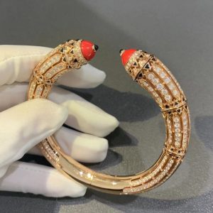 Cartier Women Bracelet Custom Natural Diamond 18K Rose Gold (2)