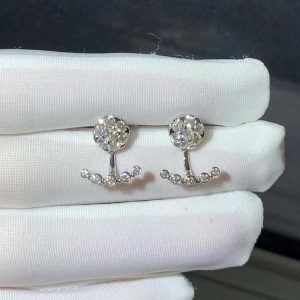 Cartier Women Earring Natural Diamond 18K White Gold Custom (2)