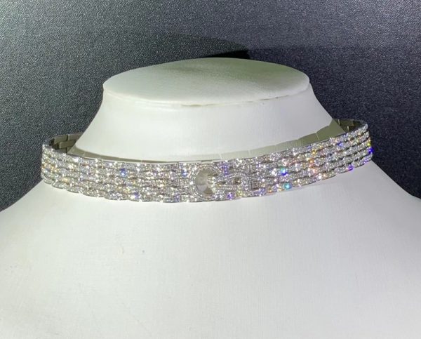 Cartier Women Necklace Full Natural Diamonds 18K White Gold (2)