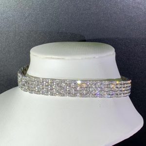 Cartier Women Necklace Full Natural Diamonds 18K White Gold (2)