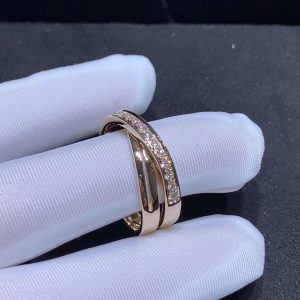 Cartier Women Rings Natural Diamond 18K Rose Gold Custom (2)