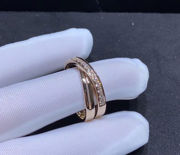 Cartier Women Rings Natural Diamond 18K Rose Gold Custom (2)