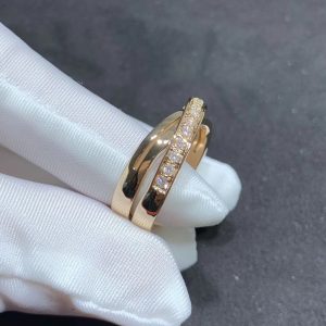 Cartier Women Rings Natural Diamond 18K Rose Gold Custom (2)