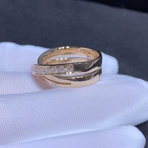 Cartier Women Rings Natural Diamond 18K Rose Gold Custom (2)