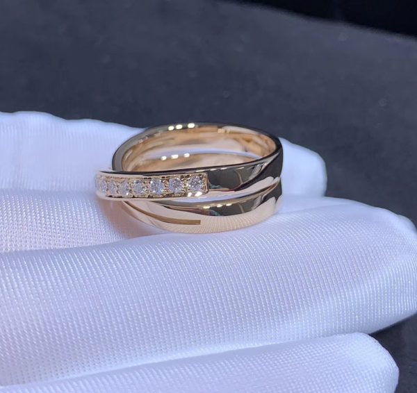 Cartier Women Rings Natural Diamond 18K Rose Gold Custom (2)