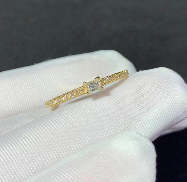 Cartier Womens Rings 18K Gold Natural Diamond Custom (2)