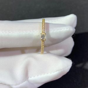 Cartier Womens Rings 18K Gold Natural Diamond Custom (2)