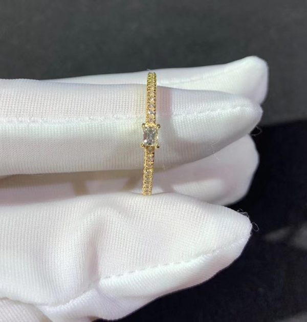 Cartier Womens Rings 18K Gold Natural Diamond Custom (2)