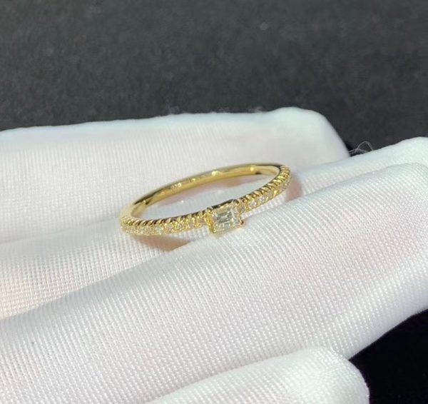 Cartier Womens Rings 18K Gold Natural Diamond Custom (2)