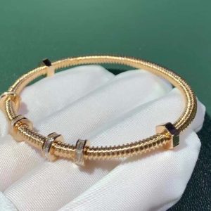 Ecrou De Cartier Bracelet Custom 18K Rose Gold Natural Diamond (2)