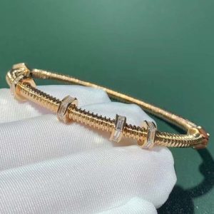 Ecrou De Cartier Bracelet Custom 18K Rose Gold Natural Diamond (2)