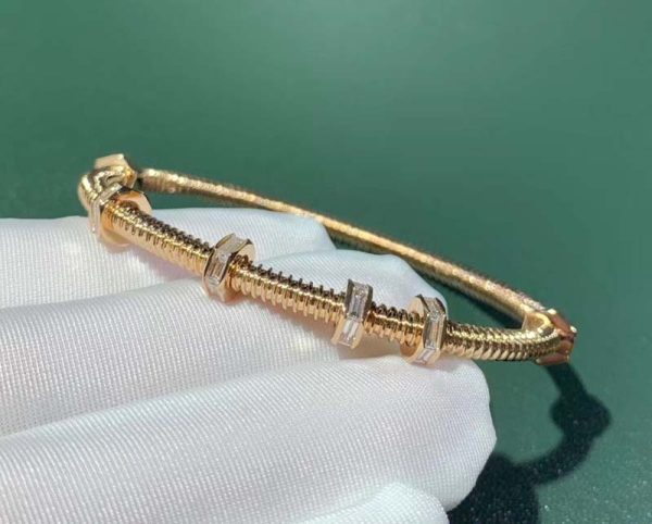 Ecrou De Cartier Bracelet Custom 18K Rose Gold Natural Diamond (2)