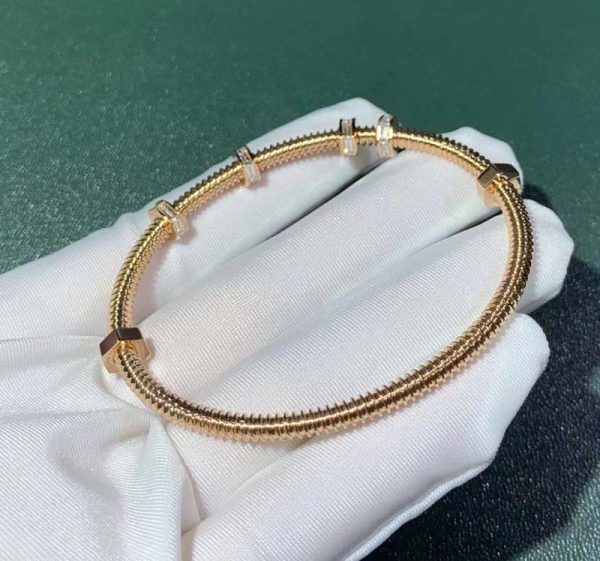 Ecrou De Cartier Bracelet Custom 18K Rose Gold Natural Diamond (2)