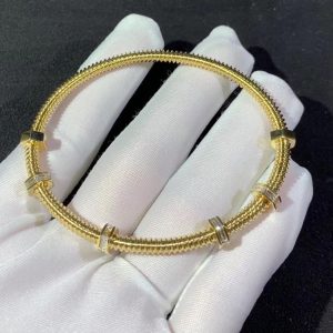 Ecrou De Cartier Bracelet Custom Natural Baguette Diamonds 18K Gold (2)