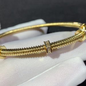 Ecrou De Cartier Bracelet Custom Natural Baguette Diamonds 18K Gold (2)