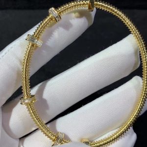 Ecrou De Cartier Bracelet Custom Natural Baguette Diamonds 18K Gold (2)