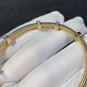 Ecrou De Cartier Bracelet Custom Natural Baguette Diamonds 18K Gold (2)