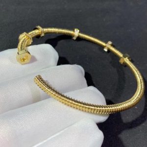 Ecrou De Cartier Bracelet Custom Natural Baguette Diamonds 18K Gold (2)