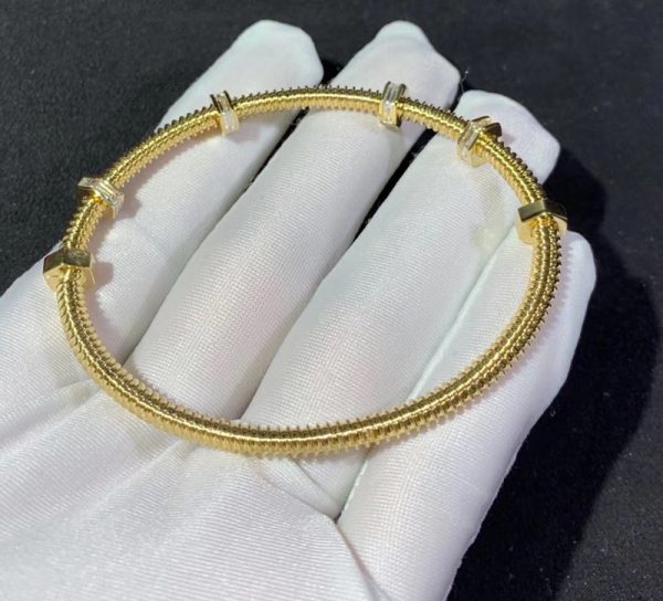 Ecrou De Cartier Bracelet Custom Natural Baguette Diamonds 18K Gold (2)