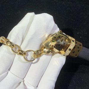 Panthère De Cartier Bracelet Custom Natural Agate Diamond 18K Gold (2)