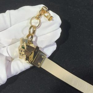 Panthère De Cartier Bracelet Custom Natural Agate Diamond 18K Gold (2)