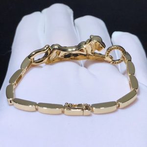 Panthère De Cartier Bracelet Custom Natural Agate Diamonds 18K Rose Gold (1)