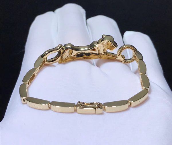 Panthère De Cartier Bracelet Custom Natural Agate Diamonds 18K Rose Gold (1)