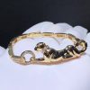 Panthère De Cartier Bracelet Custom Natural Agate Diamonds 18K Rose Gold (1)