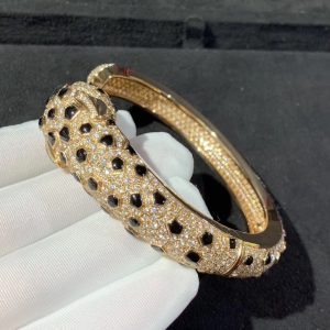 Panthère De Cartier Bracelet Custom Natural Emerald Diamond 18K Gold (2)