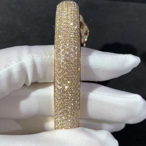 Panthère De Cartier Bracelet Custom Natural Emerald Diamond 18K Gold (2)