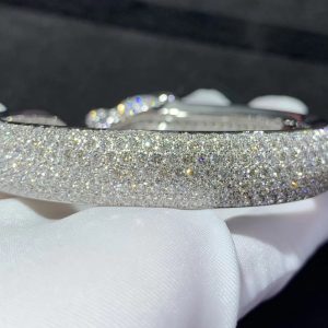 Panthère De Cartier Bracelet Custom Natural Emerald Diamond 18K White Gold (2)