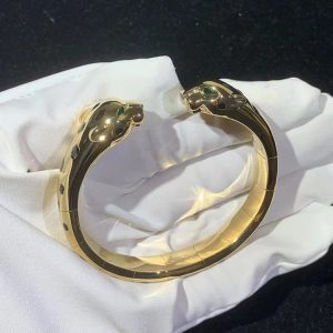 Panthère De Cartier Bracelet Natural Agate 18K Gold Custom (2)