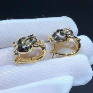 Panthère De Cartier Earrings Womens Custom Natural Diamond 18K Gold (2)