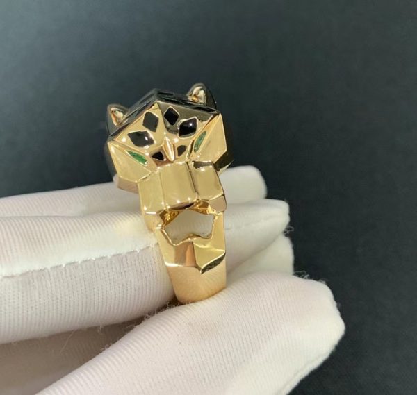 Panthère De Cartier Men Ring Custom 18K Gold Natural Gemstones (2)