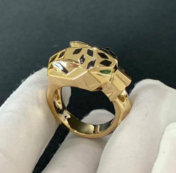 Panthère De Cartier Men Ring Custom 18K Gold Natural Gemstones (2)