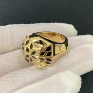 Panthère De Cartier Men Ring Custom 18K Gold Natural Gemstones (2)