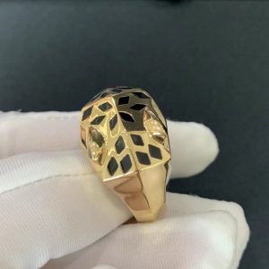 Panthère De Cartier Men Ring Custom 18K Gold Natural Gemstones (2)