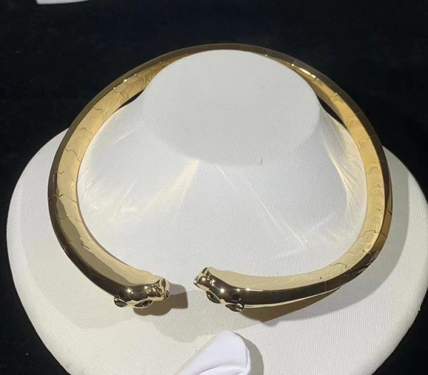 Panthère De Cartier Necklace Custom Natural Agate 18K Gold (2)