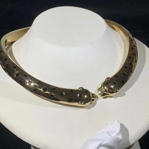 Panthère De Cartier Necklace Custom Natural Agate 18K Gold (2)